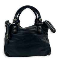 Vero Giant Stud Black Top Handle Bag in Calfskin,  hardware