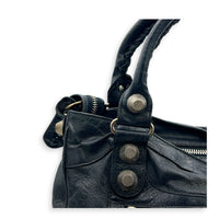 Vero Giant Stud Black Top Handle Bag in Calfskin,  hardware