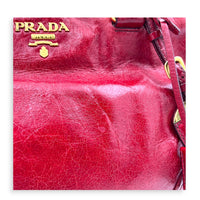 Bauletto Top Handle Bag Red in Patent Leather, Gold hardware