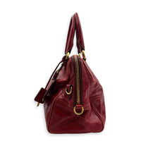 Bauletto Top Handle Bag Red in Patent Leather, Gold hardware