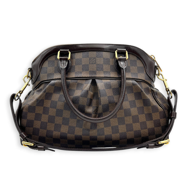 Trevi Brown Top Handle Bag in, Gold hardware