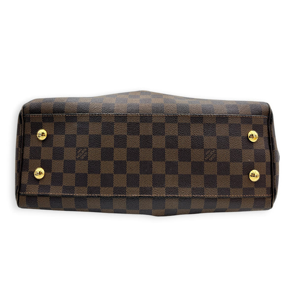 Trevi Brown Top Handle Bag in, Gold hardware