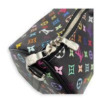 Keepall Duffle Bag 5- Black Multicolor x Takashi Murakami in Coated Canvas, Silver hardware