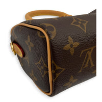 Speedy Top Handle Bag Nano  Brown in Monogram Coated Canvas, Gold hardware