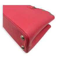 Capucines Top Handle Bag BB Pink in Taurillon Leather, Silver hardware