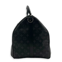 Keepall Duffle Bag 55 Monogram Eclipse in Monogram Coated Canvas, Silver hardware