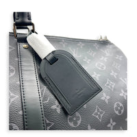 Keepall Duffle Bag 55 Monogram Eclipse in Monogram Coated Canvas, Silver hardware