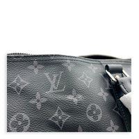 Keepall Duffle Bag 55 Monogram Eclipse in Monogram Coated Canvas, Silver hardware