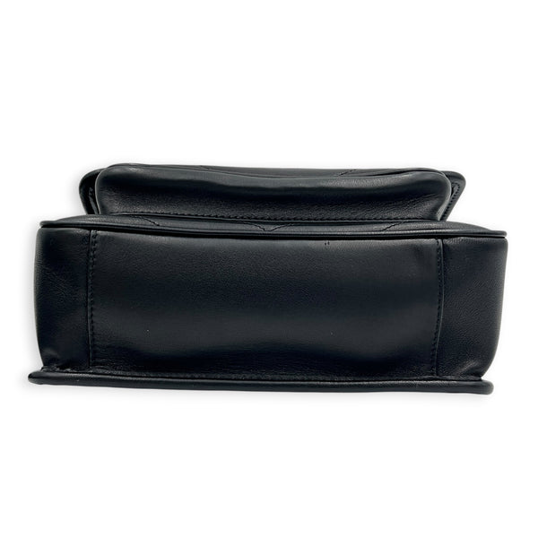 Niki Baby Black Shoulder Bag in Lambskin, Monochrome hardware