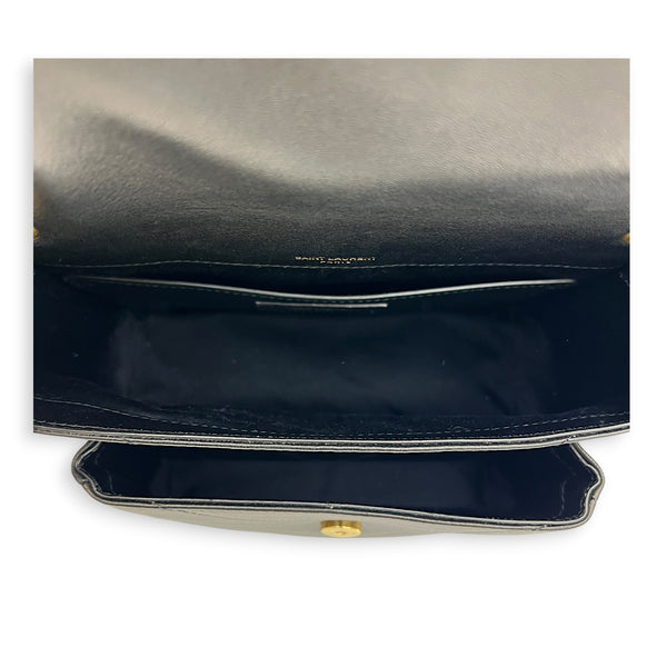 Niki Baby Black Shoulder Bag in Lambskin, Monochrome hardware
