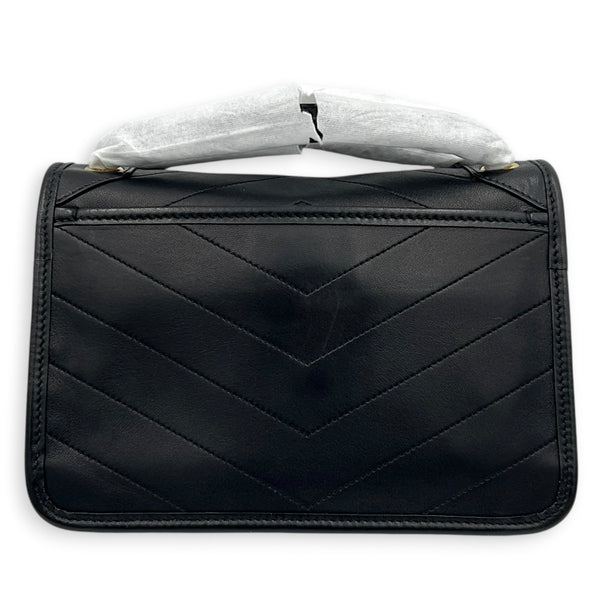 Niki Shoulder Bag Baby Black in Lambskin, Monochrome hardware
