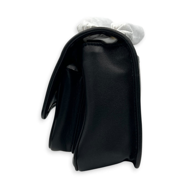 Niki Shoulder Bag Baby Black in Lambskin, Monochrome hardware