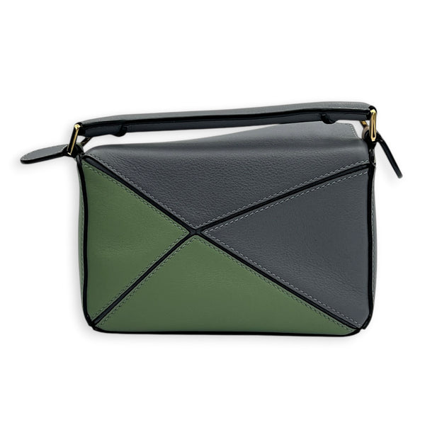 Puzzle Crossbody Bag Mini Multi-colour in Calfskin, Gold hardware