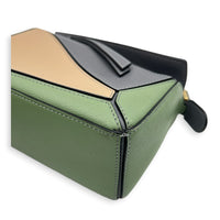 Puzzle Crossbody Bag Mini Multi-colour in Calfskin, Gold hardware