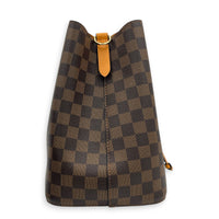 NeoNoe Bucket Bag MM Brown in Coated Canvas, Gold hardware