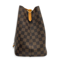 NeoNoe Bucket Bag MM Brown in Coated Canvas, Gold hardware