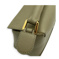 Puzzle Small Green Top Handle Bag in Calfskin, Gold hardware