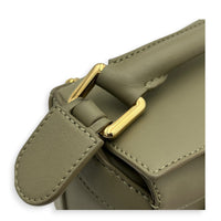 Puzzle Small Green Top Handle Bag in Calfskin, Gold hardware