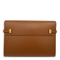 Manhattan Shoulder Bag Medium Tan in Calfskin, Gold hardware