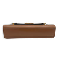 Manhattan Shoulder Bag Medium Tan in Calfskin, Gold hardware