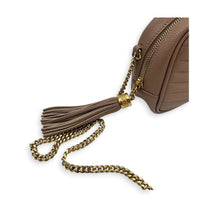 Lou Crossbody Bag Dark Powder in Calfskin, Gold hardware