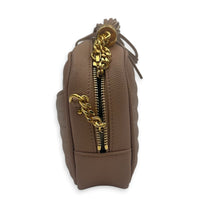 Lou Crossbody Bag Dark Powder in Calfskin, Gold hardware