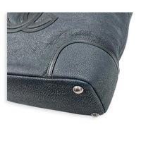 CC Tote Bag Black in Calfskin, Gunmetal hardware