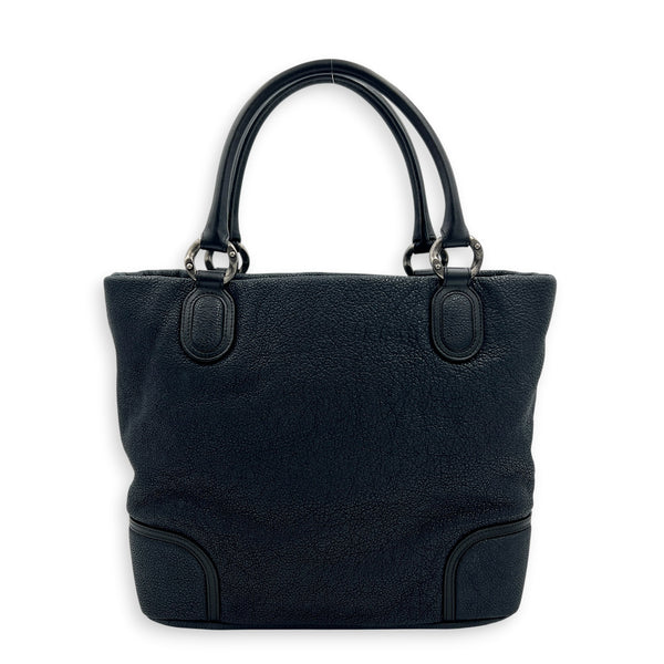 CC Tote Bag Black in Calfskin, Gunmetal hardware