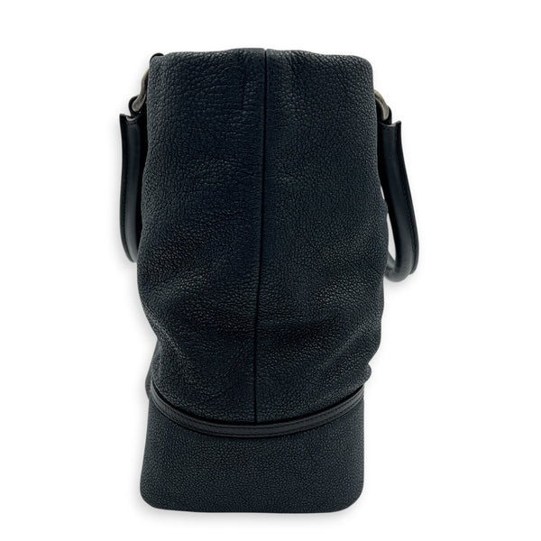 CC Tote Bag Black in Calfskin, Gunmetal hardware