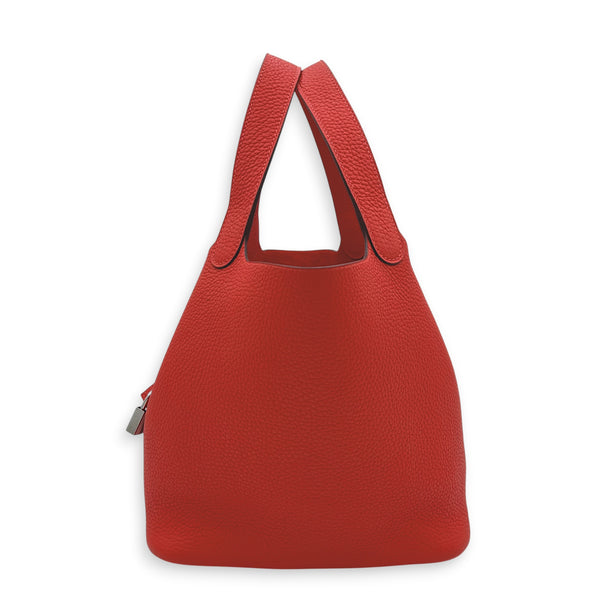 Picotin 22 Rose Jaipur Bucket Bag in Clemence, Palladium hardware