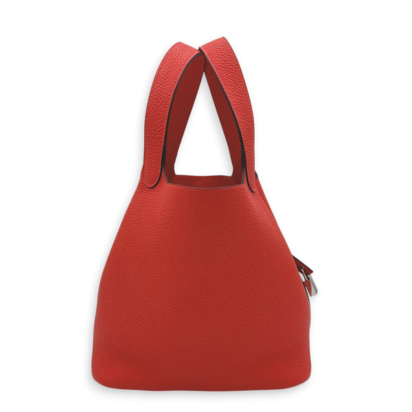 Picotin 22 Rose Jaipur Bucket Bag in Clemence, Palladium hardware