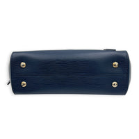 Cluny Top Handle Bag Indigo in Epi Leather, Silver hardware
