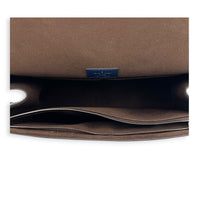 Cluny Top Handle Bag Indigo in Epi Leather, Silver hardware