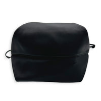 Teddy Black Bucket Bag in Calfskin, Silver hardware