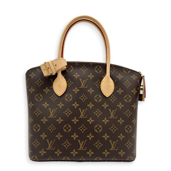 Lockit Top Handle Bag Monogram in Monogram Coated Canvas, Gold hardware