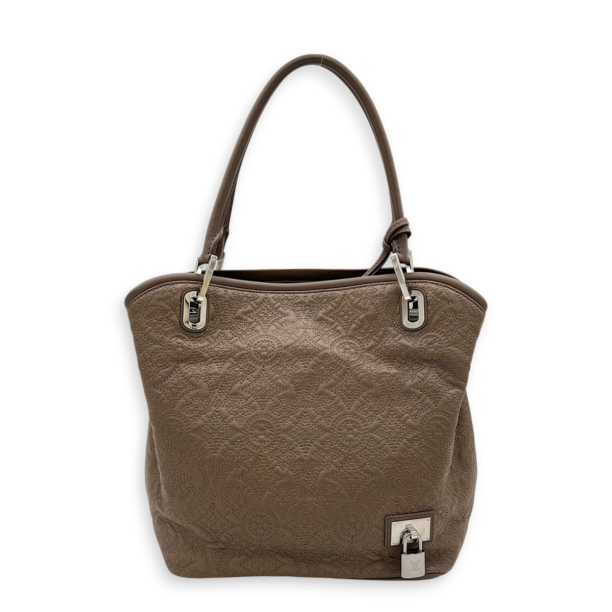 Mahina Shoulder Bag Grey in Mahina Leather, Silver hardware