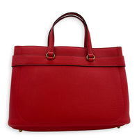 Bright Bit Red Top Handle Bag in Calfskin, Gold hardware