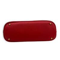 Bright Bit Red Top Handle Bag in Calfskin, Gold hardware