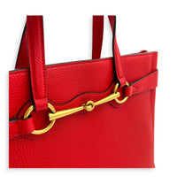 Bright Bit Red Top Handle Bag in Calfskin, Gold hardware
