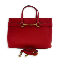 Bright Bit Red Top Handle Bag in Calfskin, Gold hardware