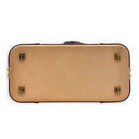 Steamer Tote Bag Noir in Coated Canvas, Gold hardware