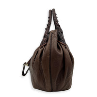 Spy Shoulder Bag Large Brown in Nappa Leather, Gold hardware