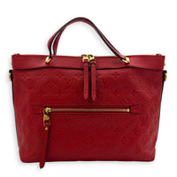 Bastille PM Red Shoulder Bag in Monogram Empreinte Leather, Gold hardware