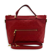 Bastille PM Red Shoulder Bag in Monogram Empreinte Leather, Gold hardware