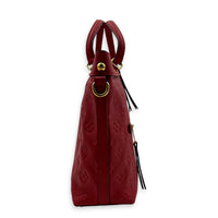 Bastille PM Red Shoulder Bag in Monogram Empreinte Leather, Gold hardware