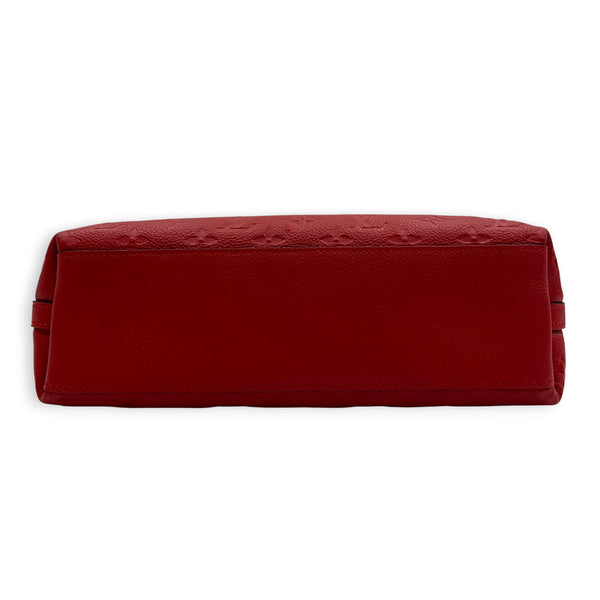 Bastille PM Red Shoulder Bag in Monogram Empreinte Leather, Gold hardware
