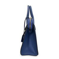 Pont Neuf Blue Top Handle Bag in Monogram Empreinte Leather, Gold hardware