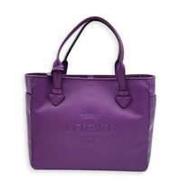 Heritage Purple Top Handle Bag in Calfskin, Silver hardware