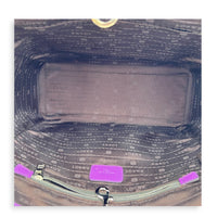 Heritage Purple Top Handle Bag in Calfskin, Silver hardware