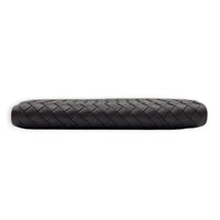 Intrecciato Card Holder Ebano in Intrecciato Leather, Gunmetal hardware